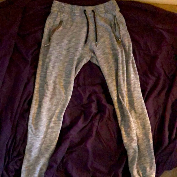 New look grey zippered sweatpants! - Picture 1 of 2